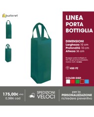 Portabottiglie in PP laminato 120 g/m2 (6 posti) - 27x18x28
