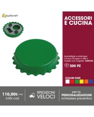 Apribottiglie e svita-tappi a forma di tappo in ABS e metallo con magneti