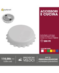 Apribottiglie e svita-tappi a forma di tappo in ABS e metallo con magneti